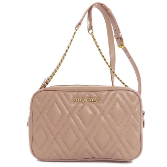 Miu Miu Handbags - MIU MIU Pink Leather Shoulder Bag
